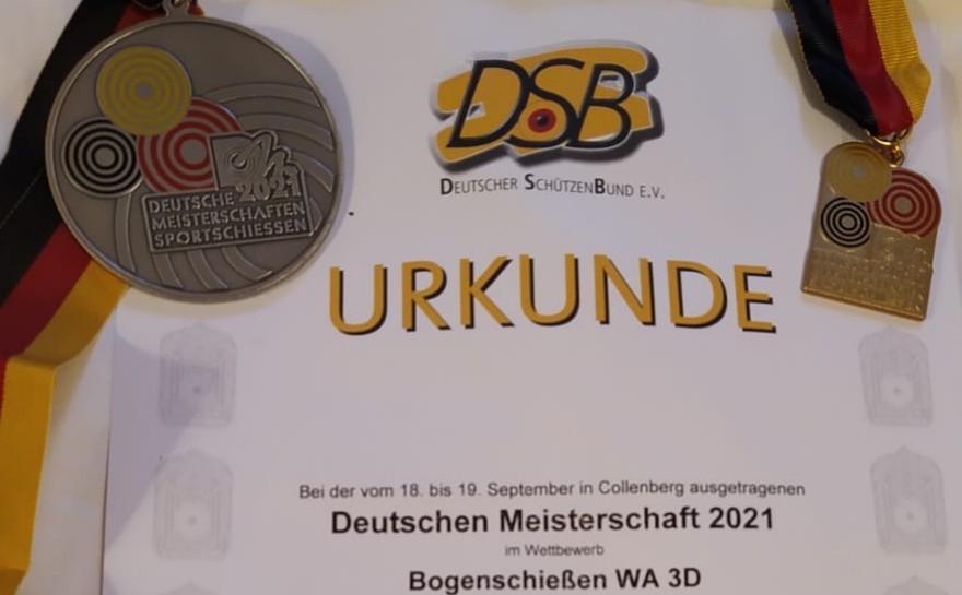 Read more about the article Vier Radeberger Bogenschützen bei den Deutschen Meisterschaften des DSB in Collenberg, Frank Scharsach holt die Silbermedaille